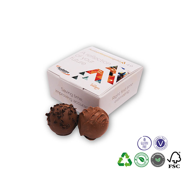 N086  Ballotin Four Chocolate Box