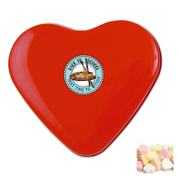 M104 Heart Tin With Heart Sweets - Full Colour