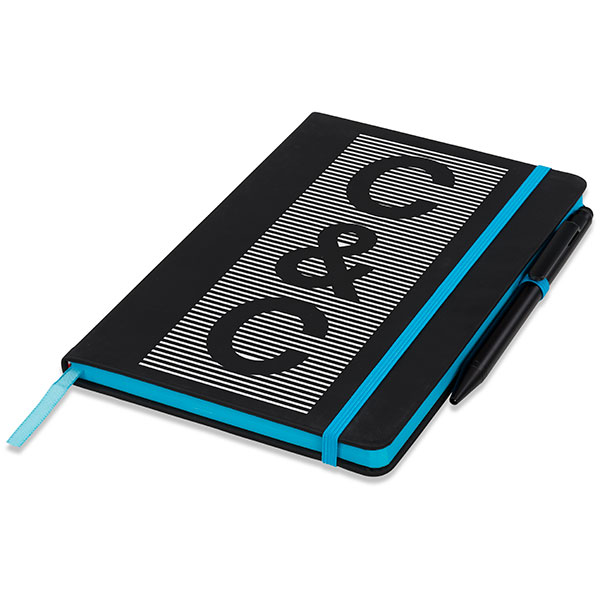N148 Medium Noir Edge Notebook - Spot Colour