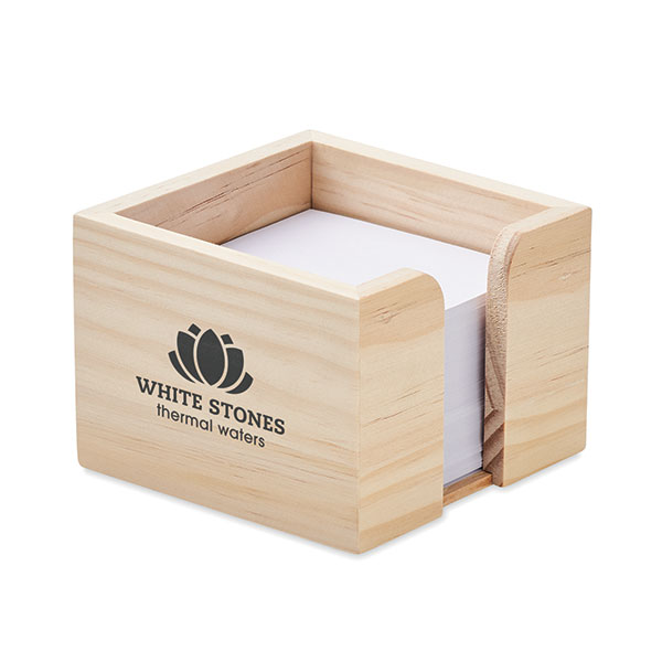 L067 Sequia Bamboo Memo Cube Dispenser