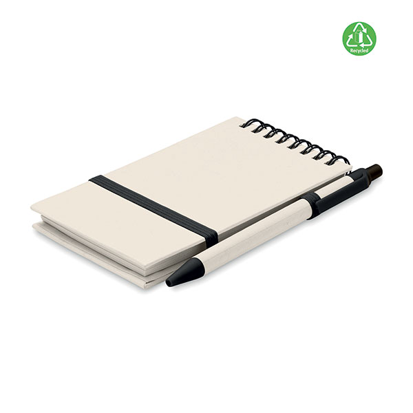 N144 A6 Recycled Milk Carton Notebook and Ballpen Set