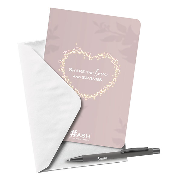 L109 Greetings Card with Ergo Soft Feel Ballpen