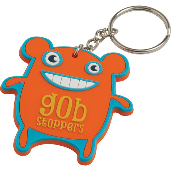 J077 40mm Bespoke Moulded Soft PVC Key Ring  