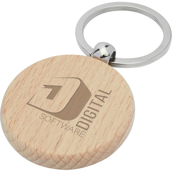 M094 Wooden Key Ring - Round