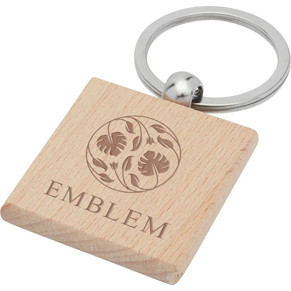 M094 Wooden Key Ring - Square