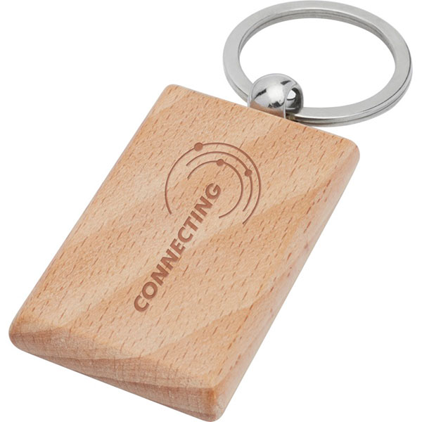 M094 Wooden Key Ring - Rectangular