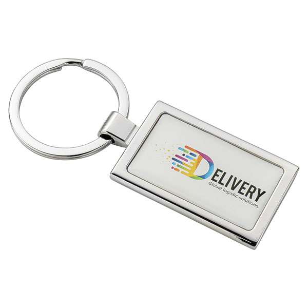 N037 Domed Metal Key Ring