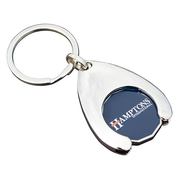 M096 Wishbone Shaped Trolley Token Keyring 