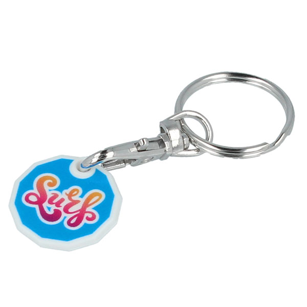 N035 rHIPS.b Plastic Trolley Token Key Ring