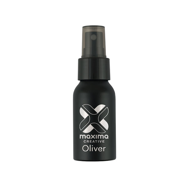 M098 Black Aluminium Hand Sanitiser Spray - 50ml - Engraved