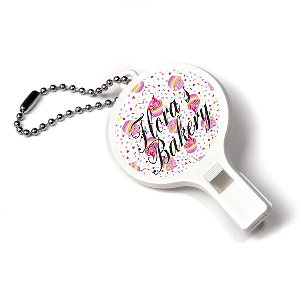 N038 Plastic Whistle Keyring