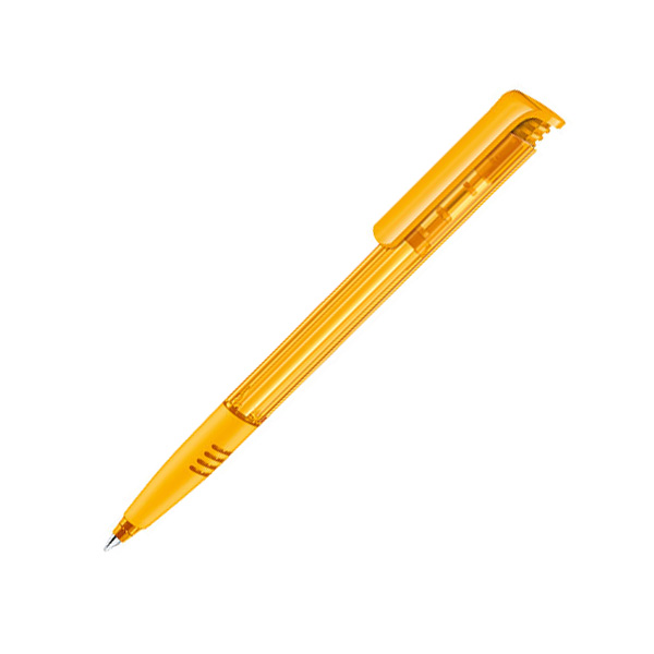 H043 senator Super Hit Clear Plastic Ballpen with Soft Grip