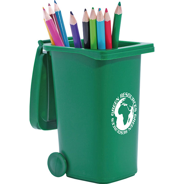 N138 Recycled Wheelie Bin Pen Pot