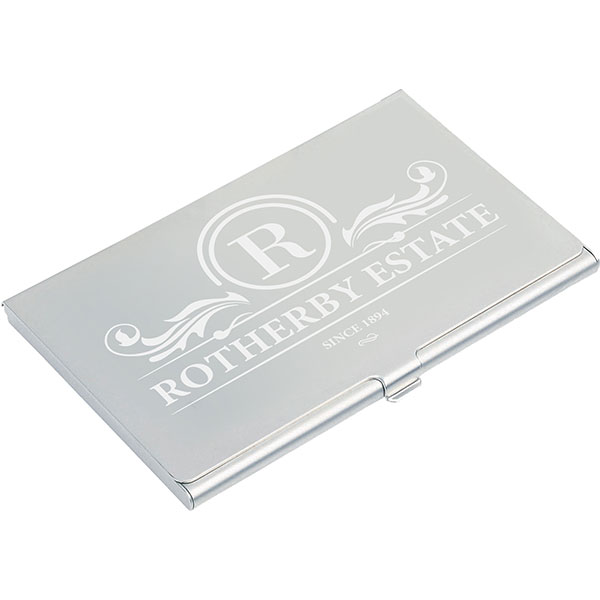 J086 Aluminium Business Card Holder - Engraved