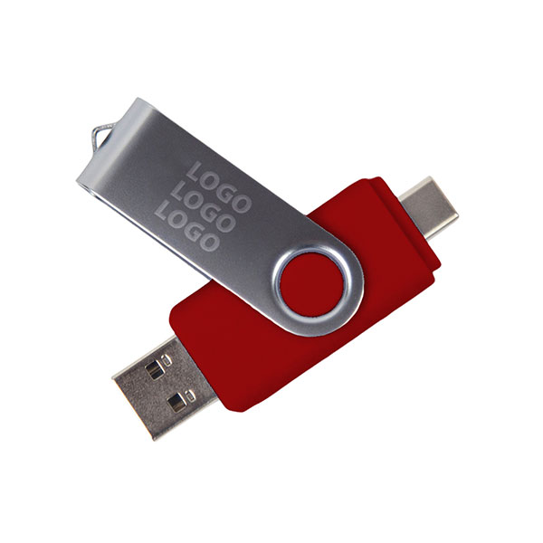 Q017 Dual Twister 8GB USB Flash Drive - Engraved