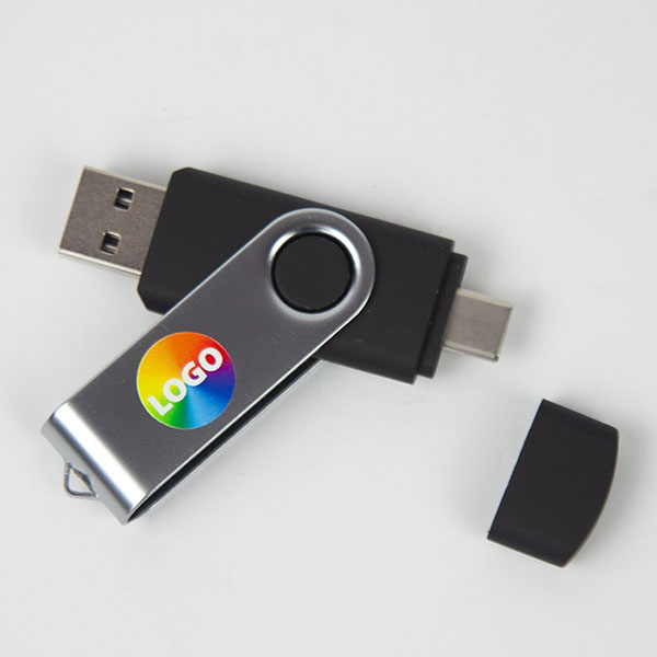 Q017 Dual Twister 8GB USB Flash Drive - Full Colour