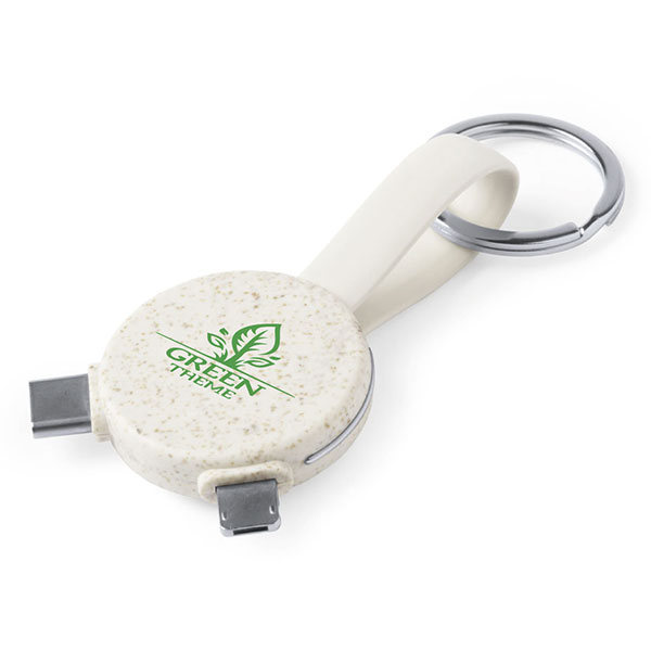 J068 Natureline WheatStraw Multifunctional Key Ring 