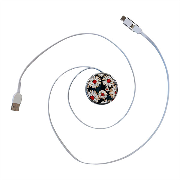 J073 Circular Retractable Charging Cable