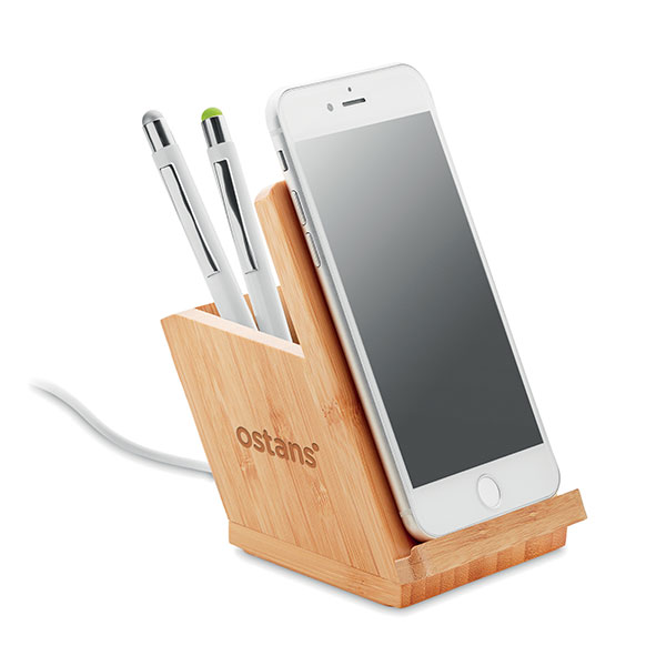 K095 Bamboo Wireless Charging Phone Stand