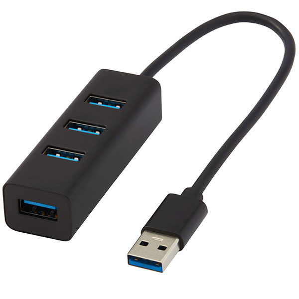 L089 Tekio Rectangular 4-Port USB Hub