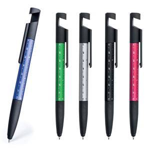 UK Seller 7-in-1 Multifunction Ballpoint Pen Chrome Trim Various Colours 