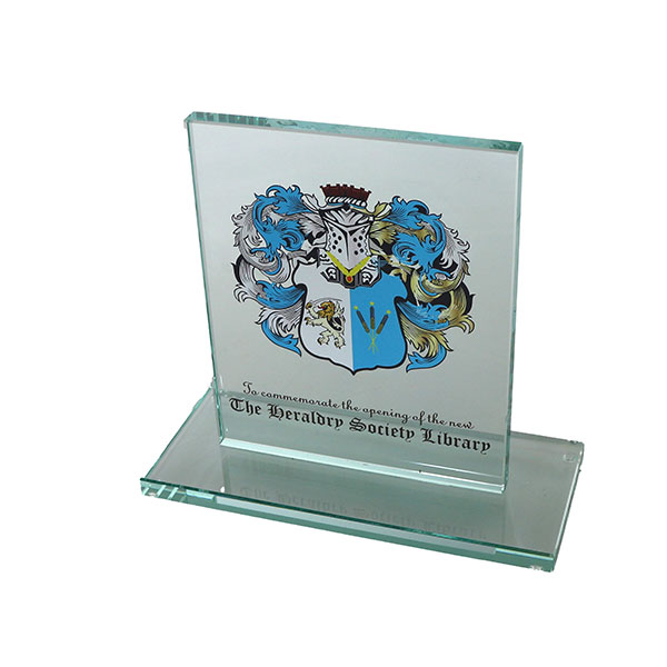 P112 15 x 12.5cm Jade Glass Rectangle Award - Engraved