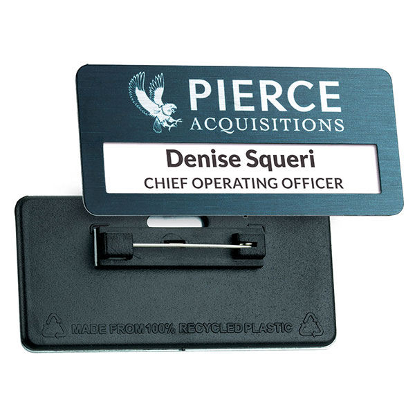 P078 Metal Faced Window Badge