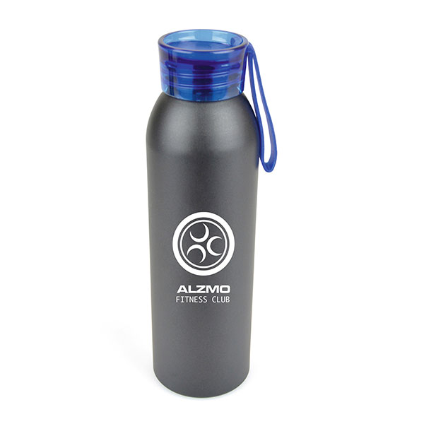 M016 Eclipse Black Aluminium Sports Bottle 600ml - Spot Colour