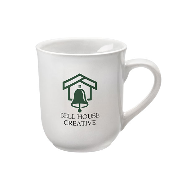 P094 Bell Earthenware Mug - White