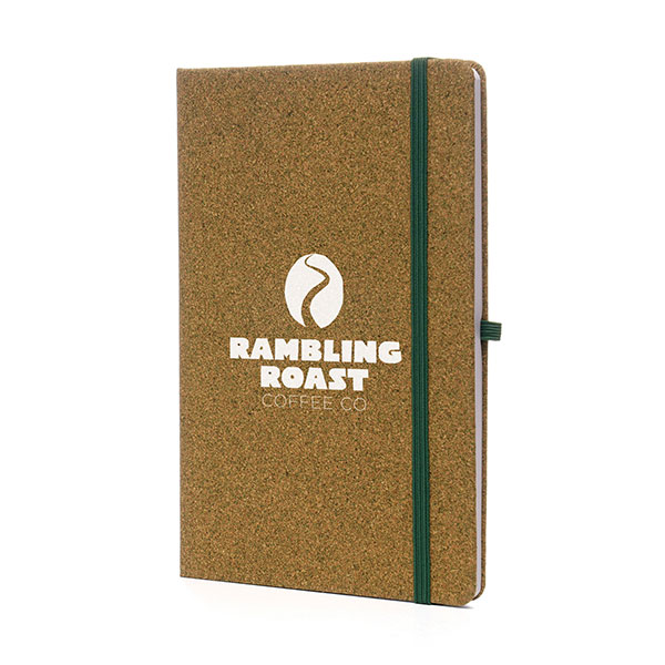 P146 Recycled Tea Ground and Cork A5 Notebook
