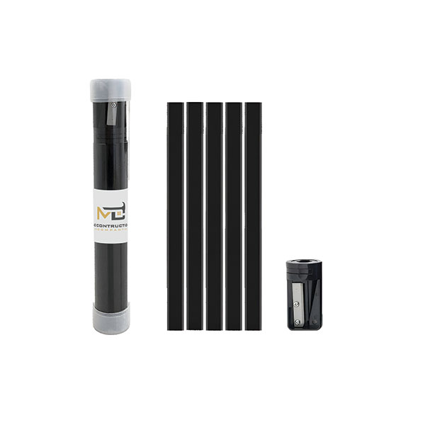 P134 Carpenter Pencil Tube with Sharpener - Full Colour