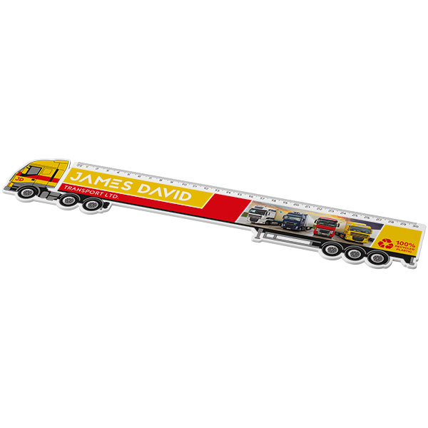 P137 Lorry Shaped Plastic Ruler 30cm