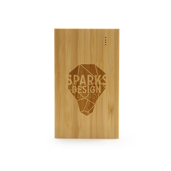 M085 Bamboo Power Bank - Engraved