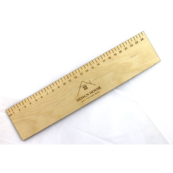 L063 25cm Bespoke Wooden Ruler-Full Colour 