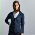 L168 Russell Collection Ladies V-Neck Knitted Cardigan