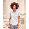 H173 Russell Collection Ladies Short Sleeve Oxford Shirt 