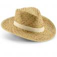 H152 Straw Hat with Printed Ribbon