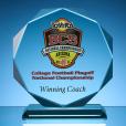 Q095 14.5cm x 15mm Jade Glass Facetted Octagon Award - Full Colour