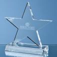 Q095 13cm Optical Crystal 5 Pointed Star Award