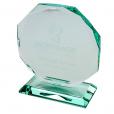 K033 Jade Glass Facetted Octagon Award