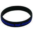 L114 Raised Profile Silicone Wristband