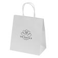Q051 Ashdown Mini White Kraft Paper Gift Bag - Spot Colour