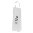 Q051 Ashdown Bottle White Kraft Paper Gift Bag - Spot Colour