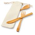 M135 Bamboo Cutlery Set With Pouch