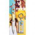 H151 Blister Packed Contour Argent Ballpen with Vivid Torch Key Ring