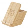 L082 Bamboo Dual Wireless Charger & Pen Holder