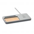 K096 Limestone Cement & Bamboo Wireless Charger