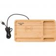 L082 Bamboo Wireless Charging Desk Organiser