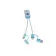 Q012 Berners 6 in 1 Recycled Fast Cable - Spot Colour