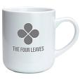 P095 Clover Earthenware Mug - White